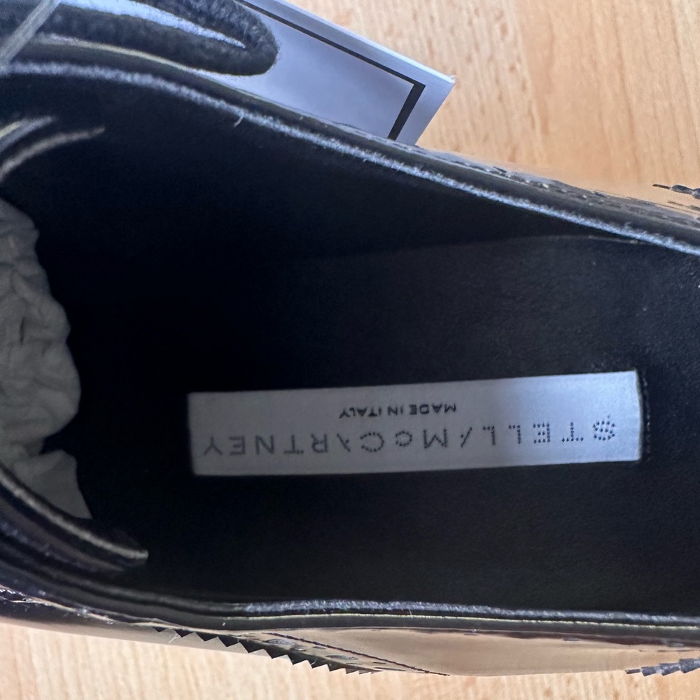 ❌SOLD❌NIB- STELLA McCARTNEY  faux leather Elyse Dane platform  brogue shoes 40 - Picture 14 of 15